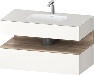 Duravit Qatego Lavabo Encastrado Con Base De Lavabo Consola, - Duravit