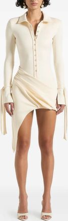 Mani&egrave;re De Voir Diane - Abito corto asimmetrico drappeggiato - beige - Toni neutri