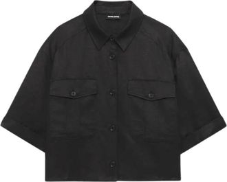 Anine Bing Shirts - Dames - Overhemden - Zwart - M - Overhemden