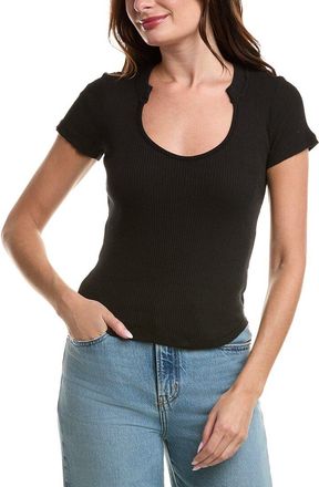 Project Social T Gina Scoop Notch Neck Rib T-Shirt