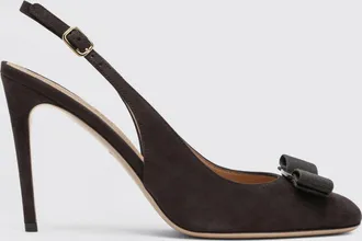 Ferragamo Slingback in camoscio con fiocco Vara