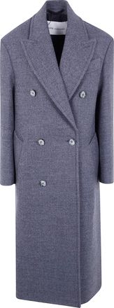Ami Double-Breasted Long Coat Cozy Coat