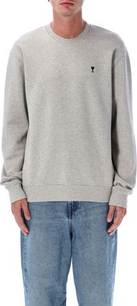 Ami Grey Cotton De Coeur Sweatshirt