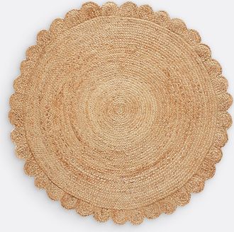 La Redoute Interieurs Rond tapijt in jute, bloemvorm, Aftas