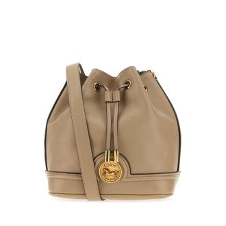 Chlo&eacute; Cappuccino Leather Bucket Bag