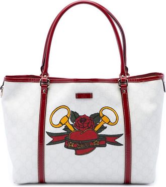 Gucci Pre-owned Gucci Medium GG Supreme Tattoo Heart Joy Tote Ladies T5DDO4AF9AOH39DM