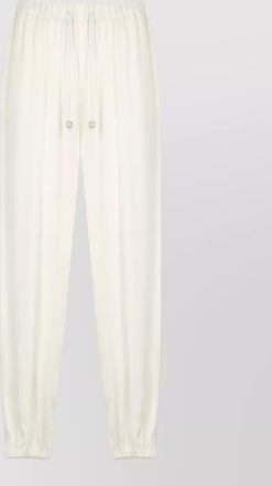 Fabiana Filippi viscose trousers elastic cuffs side pockets