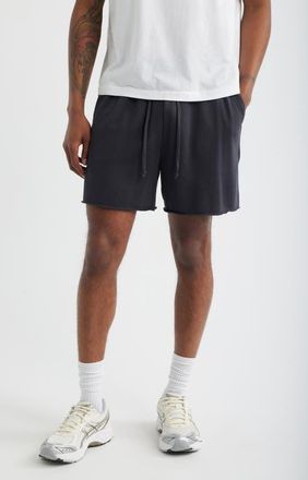 BP. Frayed Terry Sweat Shorts in Black Faded at Nordstrom, Size Xx-Large
