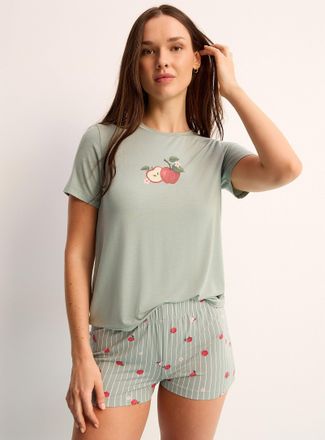 Twik Womens Adorable pattern supple pyjama shorts