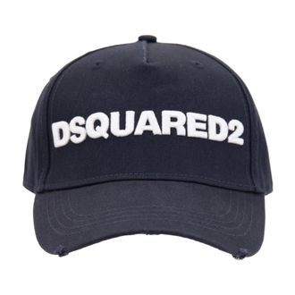 Dsquared2 Baseball Cap - unisex - Petten - Blauw - ONE Size - Katoen - Accessoires