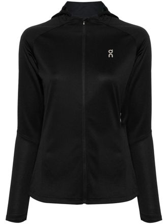 On Climate zip-up running hoodie - Black