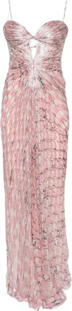 Maria Lucia Hohan Pliss&eacute;-effect Cutout Maxi Dress