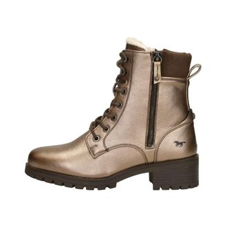 Mustang Veterschoenen Hoog - Dames - Winterlaarzen - Geel - 38 EU - Leer - Schoenen