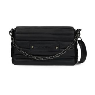 Karl Lagerfeld K/Essential Plie Medium Handtas - Dames - Tassen - Zwart - Maat: ONE Size Poliester