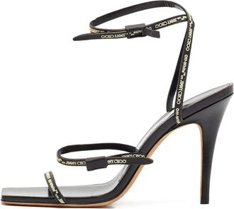 Jimmy Choo London Sandali con cinturini logati 110mm - Nero