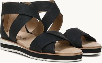 Life Stride Womens LifeStride Zoom H5220S1001 Sandals Black Open Toe Strappy VER1233