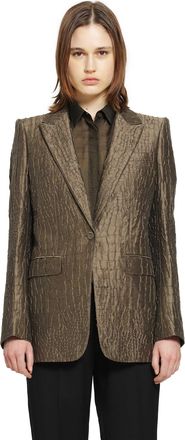 Tom Ford Crock Jacquard Satin Blazer