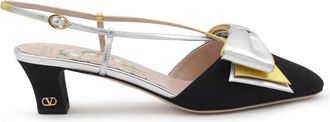 Valentino Garavani With Heel Nero/Silver/Gold-Donna
