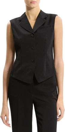 Theory Satin Vest in Black at Nordstrom, Size 14