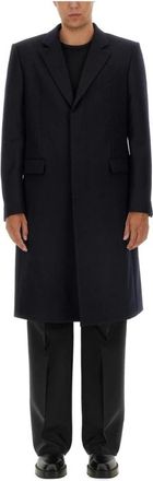 Givenchy Enkelrij jas - Heren - Mantel - Blauw - L - Wol - Jassen