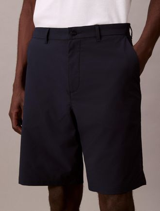 Calvin Klein Shorts CALVIN KLEIN CLASSIC TECH SHORT 9 in, Herren, Gr. 30, N-Gr, blau (schwarz sapphire), Web, Obermaterial: 100% Polyester, unifarben, regular fit 
