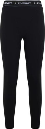 Plein Sport Fleece Jogging Leggings - Dames - Trainingsleggings - Zwart - XL - Katoen - Fitness