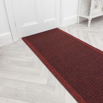 Runrug Long Hallway Carpet Runner - Aztec, Red | Size: 80 cm x 330 cm