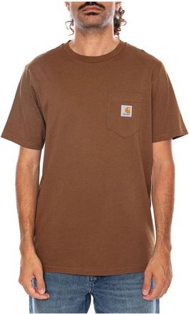 Carhartt Work in Progress S/S Pocket T-Shirt - Heren - T-shirts - Bruin - M - Katoen - Tops