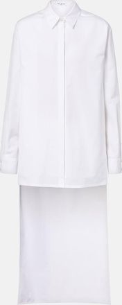 Alaia Ala&iuml;a Asymmetric cotton poplin shirt