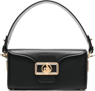 Lanvin Zwarte Glanzende Leren Nano Potloodtas - Dames - Handtassen - Zwart - ONE Size - Tassen