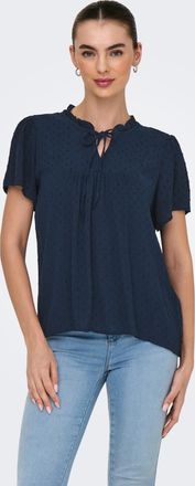 Jacqueline de Yong Kurzarmbluse JDY JDYLIMA LIFE S/S TOP WVN NOOS, Damen, Gr. 34, schwarz (schwarz iris), Web, Obermaterial: 100% Viskose, unifarben, loose fit normal, V