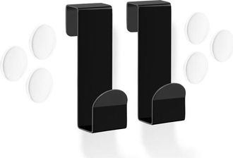 Zack MITOR Handdoekhaken - voor glazen douchewand - set van 2 - zwart