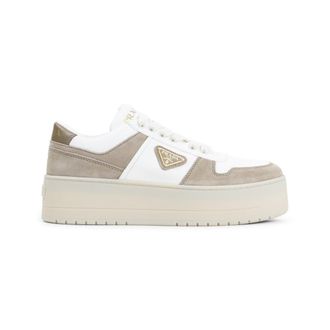 Prada Beige Color Block Sneakers