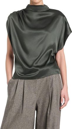 TWP Wish You Would Stretch Silk Top in Rosin at Nordstrom, Size Medium