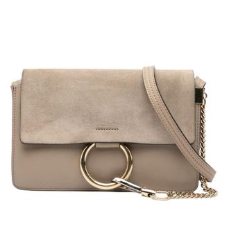 Chlo&eacute; Pre-owned Chloe Small Suede and Calfskin Faye Crossbody 02 16 99 65