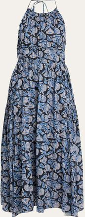 Ulla Johnson Anelise Printed Halter Midi Dress