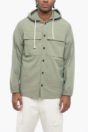 Jil Sander Camicia Sahariana in Cotone con Cappuccio Jil Sander