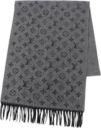 Louis Vuitton Pre-owned Scarves, male, Gray, Size: ONE SIZE Pre-owned Shawl