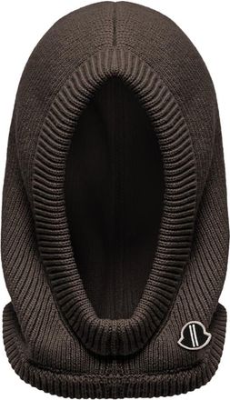 Rick Owens Moncler Wool Jera Hood, Unisex, Brown, Size: One Size