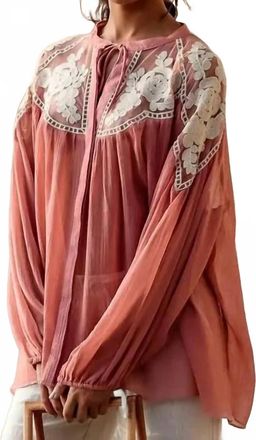 Aratta Camellia Top In Vintage Rose