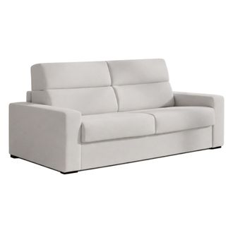 Dmora Sof&aacute; Cama 2 Plazas None, Desenfundable, Almacenaje Hecho En Italia, Apertura Abatible, 180x95 Cm Gris Claro