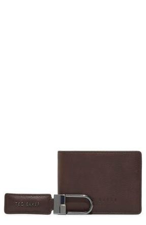 Ted Baker Finley Bifold Wallet & Key Ring Set in Other Brown at Nordstrom Rack