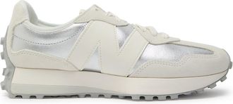 New Balance New Balance 327 Panelled Metallic Leather Sneakers - Silver - 3.5 (IT36.5 / UK3.5)