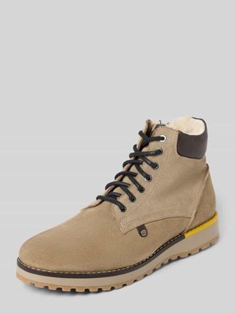 Bullboxer Boots aus Leder mit Reißverschluss in Taupe, Größe 41