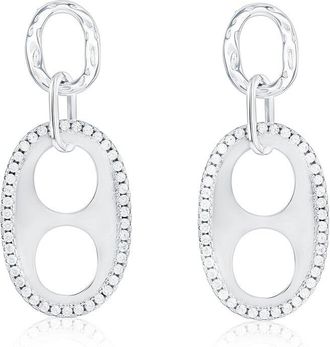 Suzy Levian Suzy Levian Silver Cz Dangle Earrings