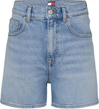 Tommy Jeans Korte Broeken, Dames, Blauw, W29, Denim, Blauwe Denim Shorts met Zakken