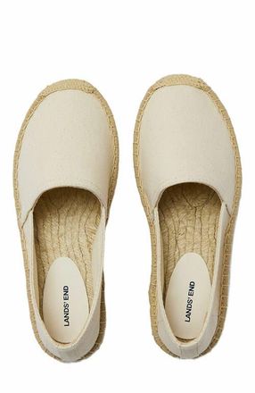Lands End Classic Espadrille Flats in Off White at Nordstrom, Size 11