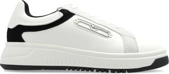 Emporio Armani logo-appliqué sneakers - women - Leather - 36 - White