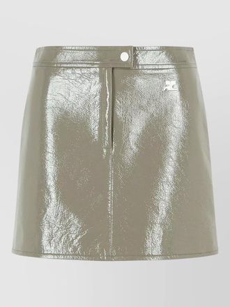 Courr&egrave;ges high-rise mini skirt