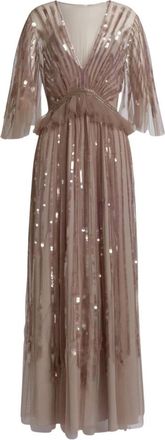 Alberta Ferretti Vestido de tul bordado - Dresses - Mujer - Beige - M
